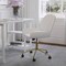Martha Stewart Tyla Upholstered Office Chair in White/Polished Brass CH-220921-5-WH-GLD-MS - alternate 1